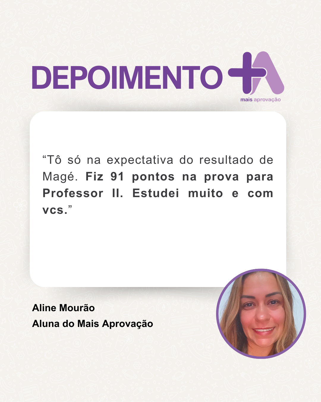 Depoimento - Aline Mourão