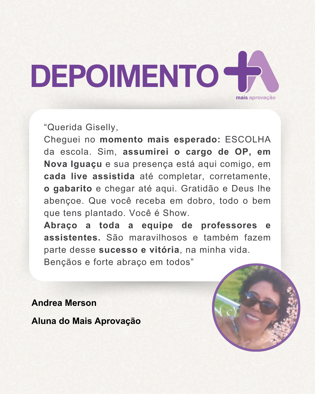Depoimento - Andrea Merson