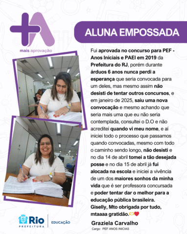 Aprovados Depoimentos - Graziela