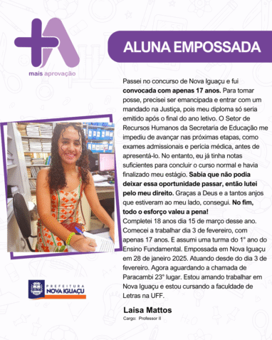 Aprovados Depoimentos - Laisa Mattos