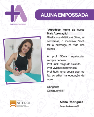 Aprovados Depoimentos - Alana Rodrigues