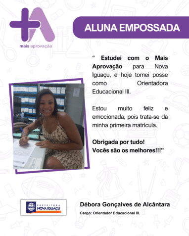 Aprovados Depoimentos - Débora Gonçalves de Alcântara