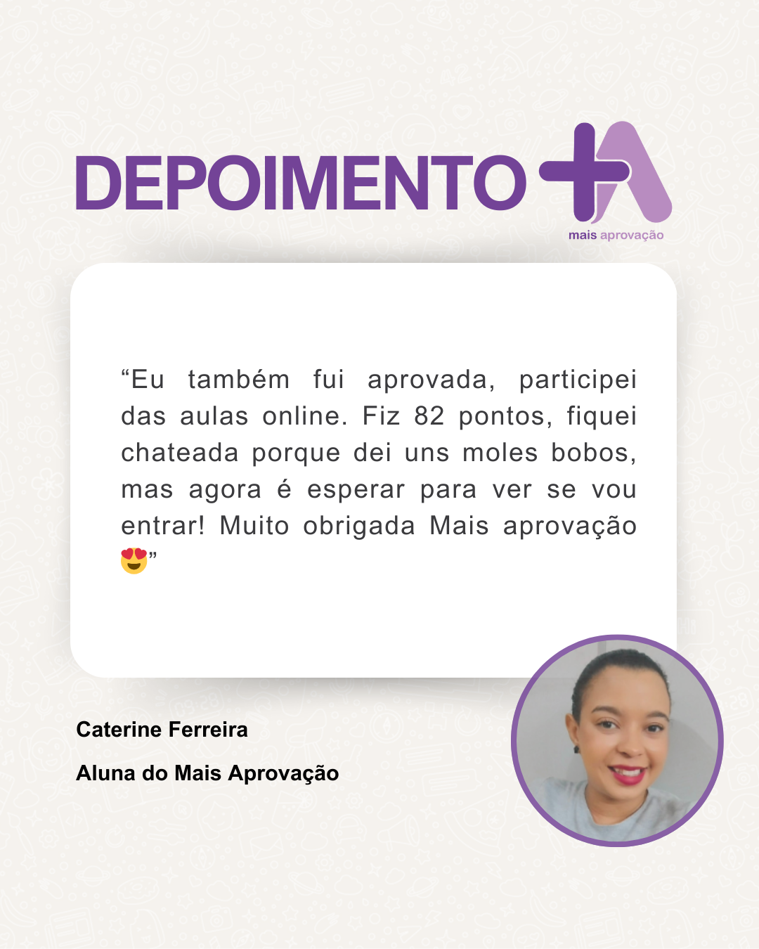 Depoimento - Caterine Ferreira