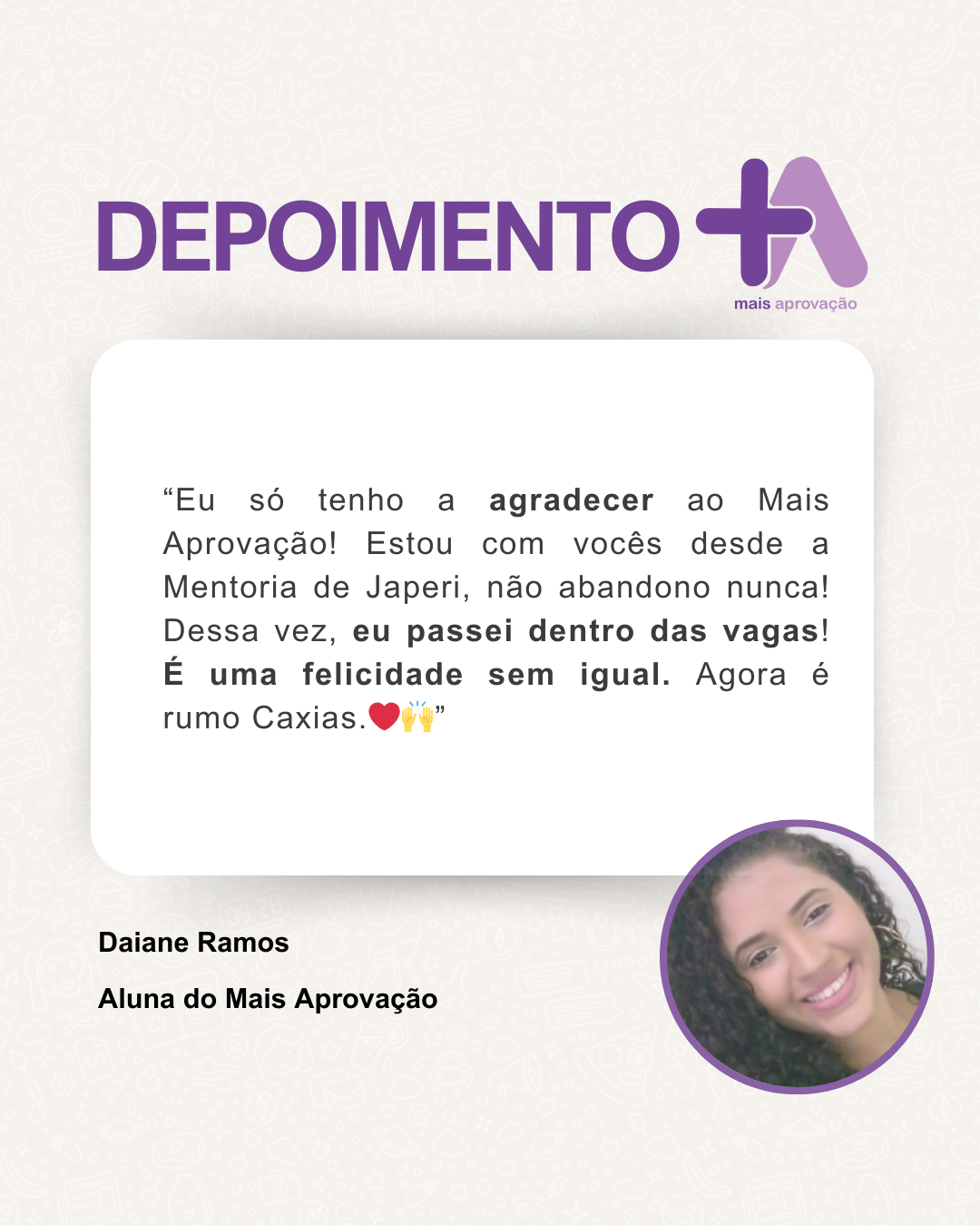 Depoimento - Daiane Ramos