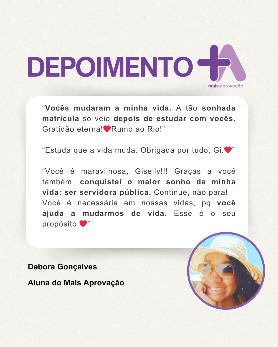 Depoimento - Debora Gonçalves