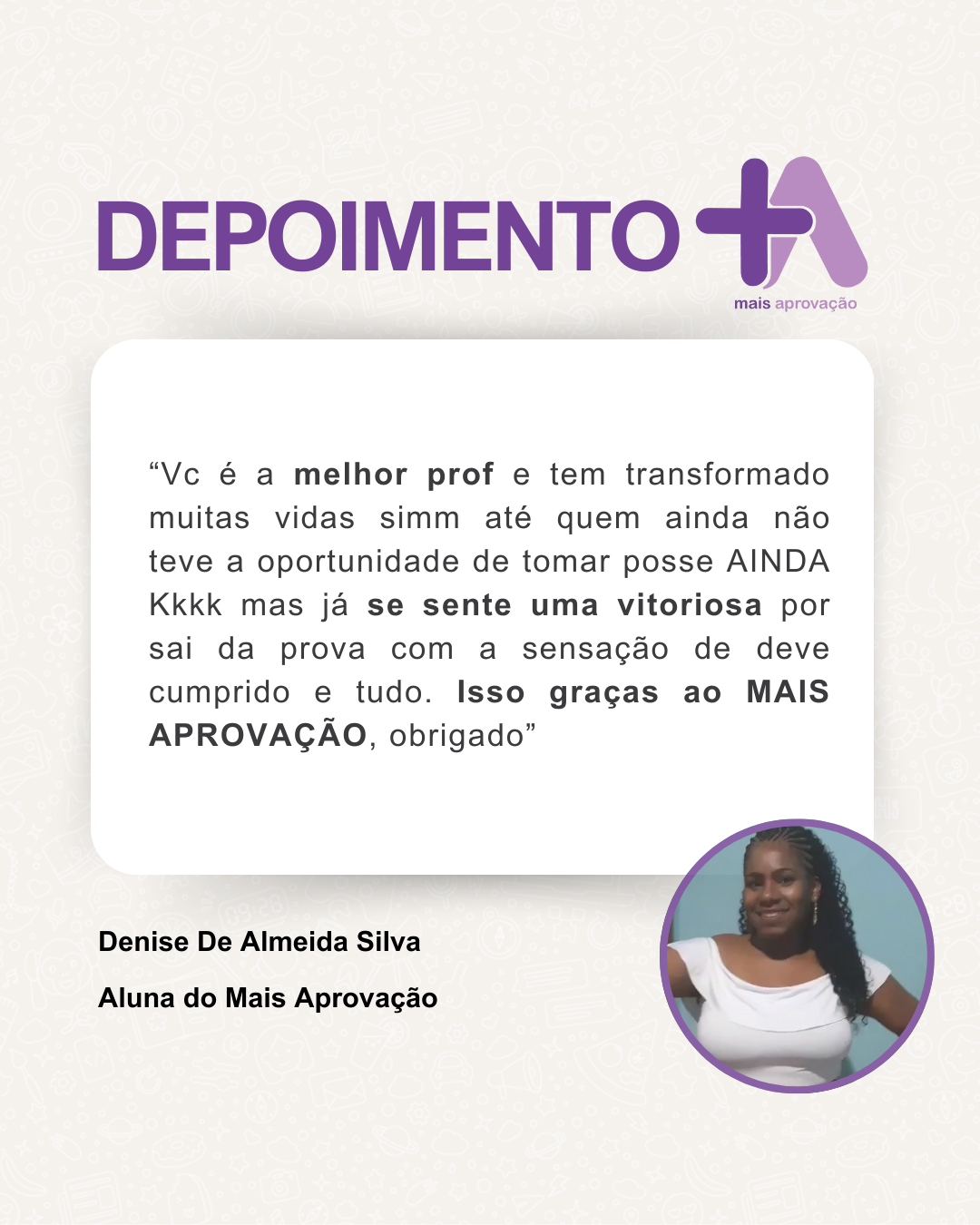 Depoimento - Denise De Almeida Silva