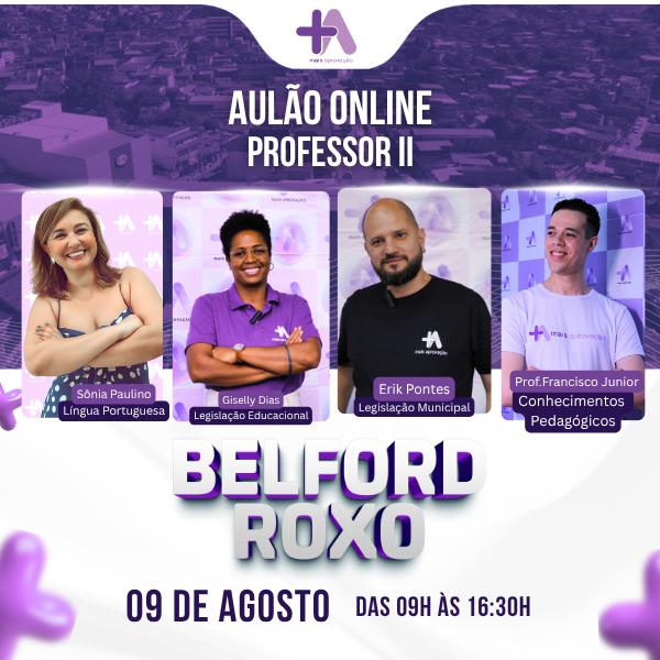 Imagem do Curso - Aulão Online Belford Roxo – Professor II 