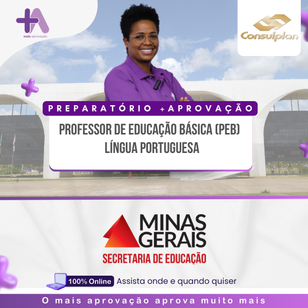 Imagem do Curso - Preparatório +Aprovação Professor de Educação Básica - Língua Portuguesa  - SEE-MG