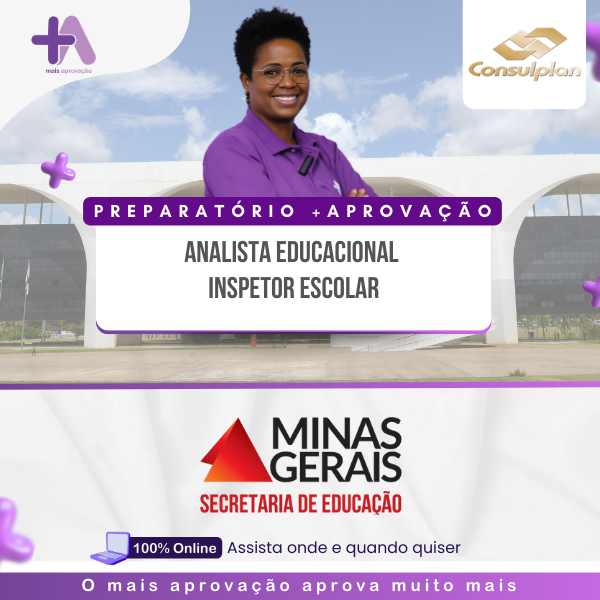 Imagem do Curso - Preparatório +Aprovação Analista Educacional - Inspetor Escolar (AEB) - SEE-MG