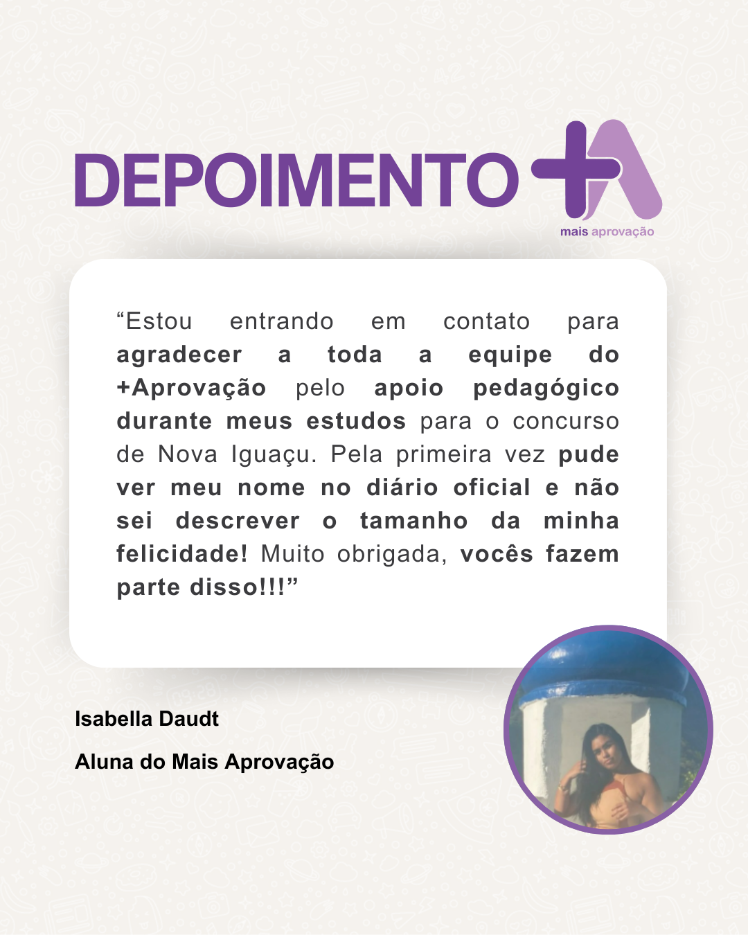 Depoimento - Isabella Daudt