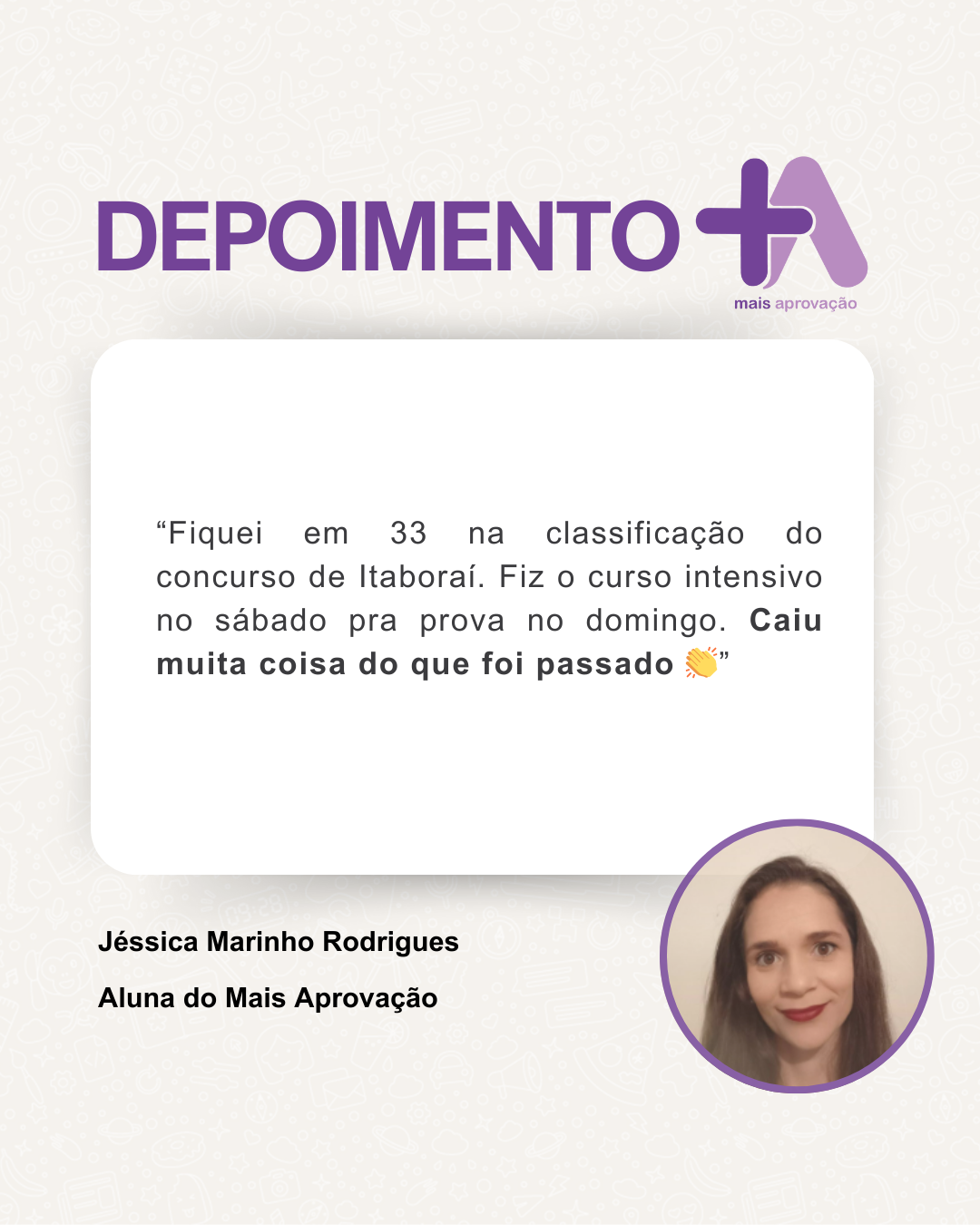 Depoimento - Jéssica Marinho Rodrigues