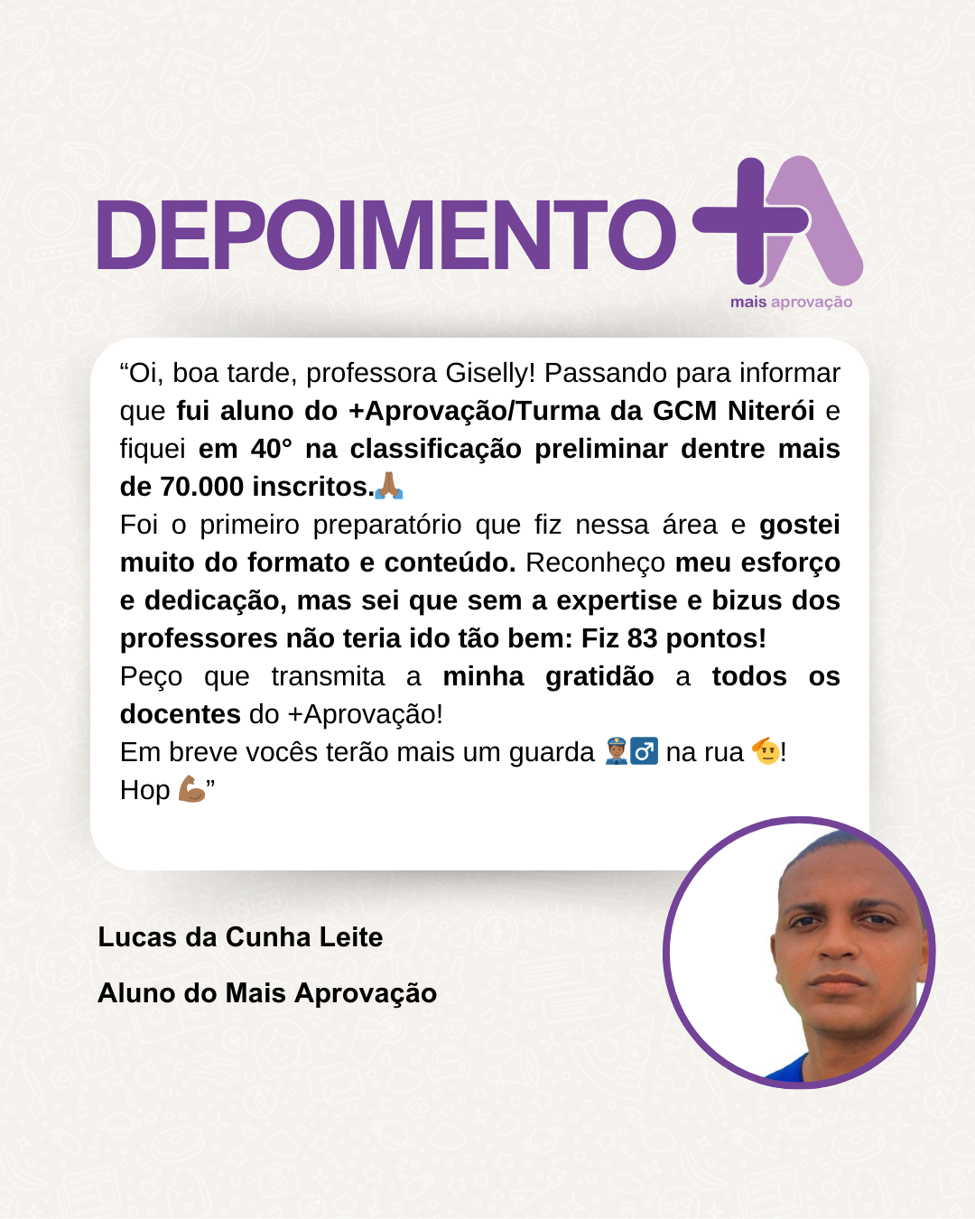Depoimento - Lucas da Cunha Leite