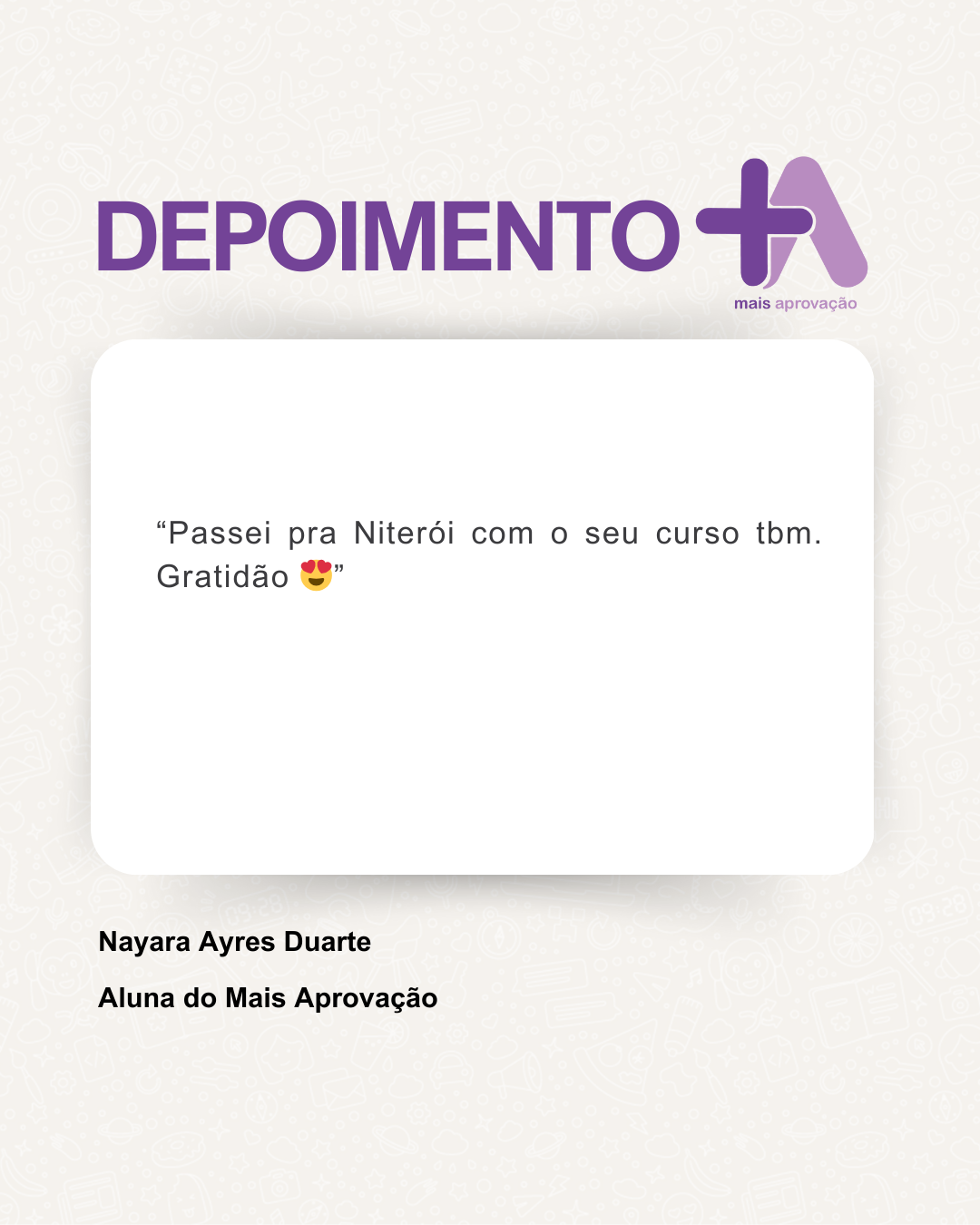 Depoimento - Nayara Ayres Duarte