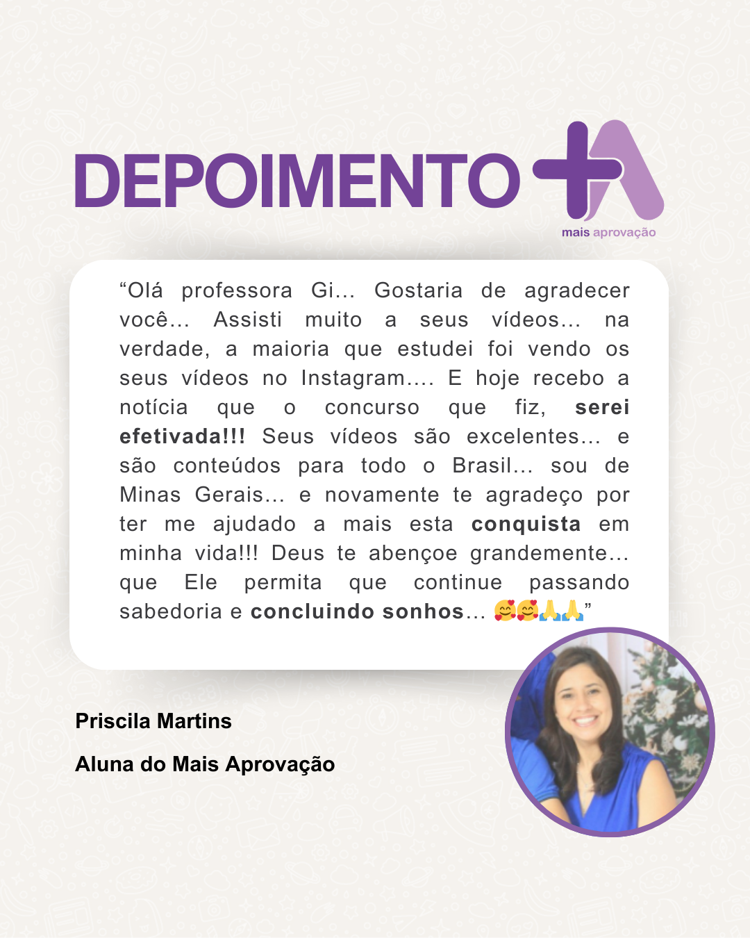 Depoimento - Priscila Martins