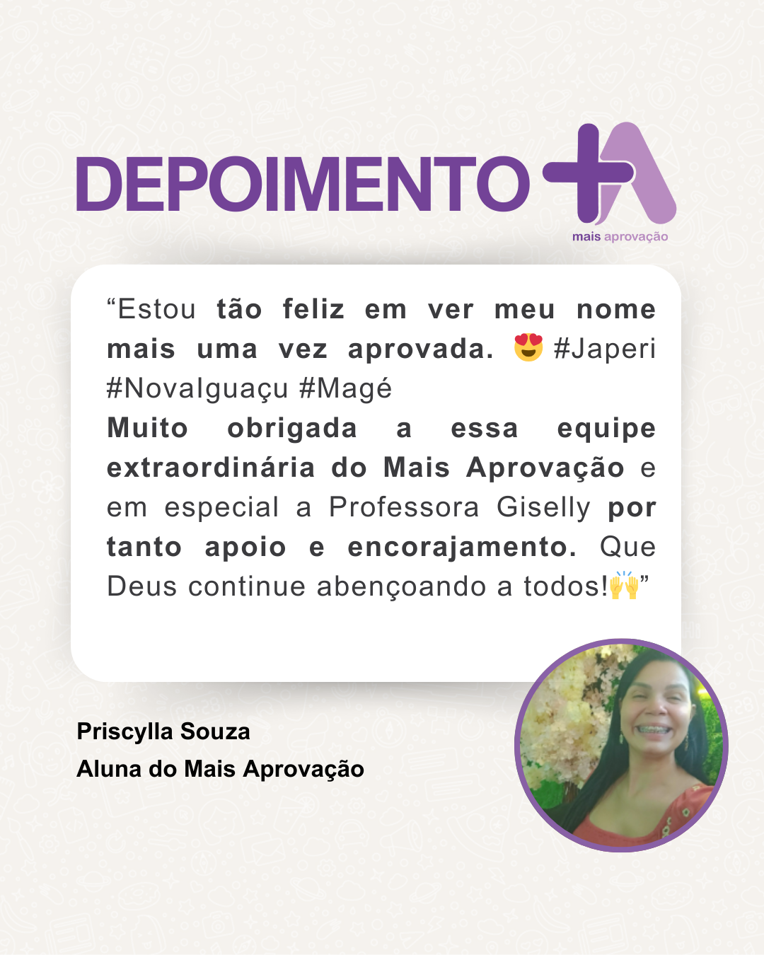 Depoimento - Priscylla Souza