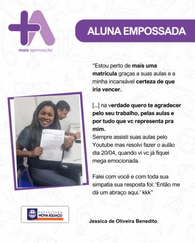 Aprovados Depoimentos - Jessica de Oliveira Benedito