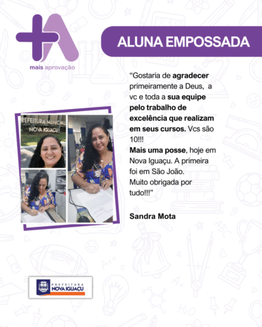 Aprovados Depoimentos - Sandra Mota