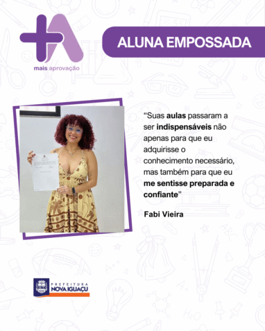 Aprovados Depoimentos - Fabi Vieira