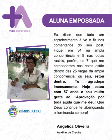 Aprovados Depoimentos - Angelica Oliveira