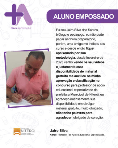 Aprovados Depoimentos - Jairo Silva