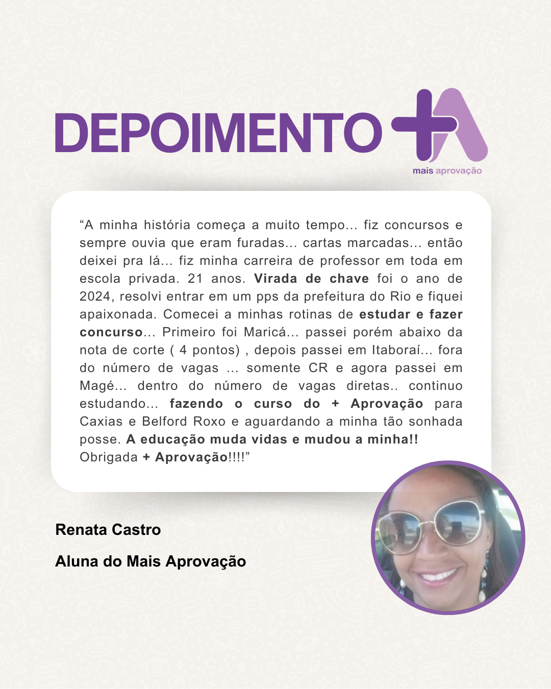 Depoimento - Renata Castro