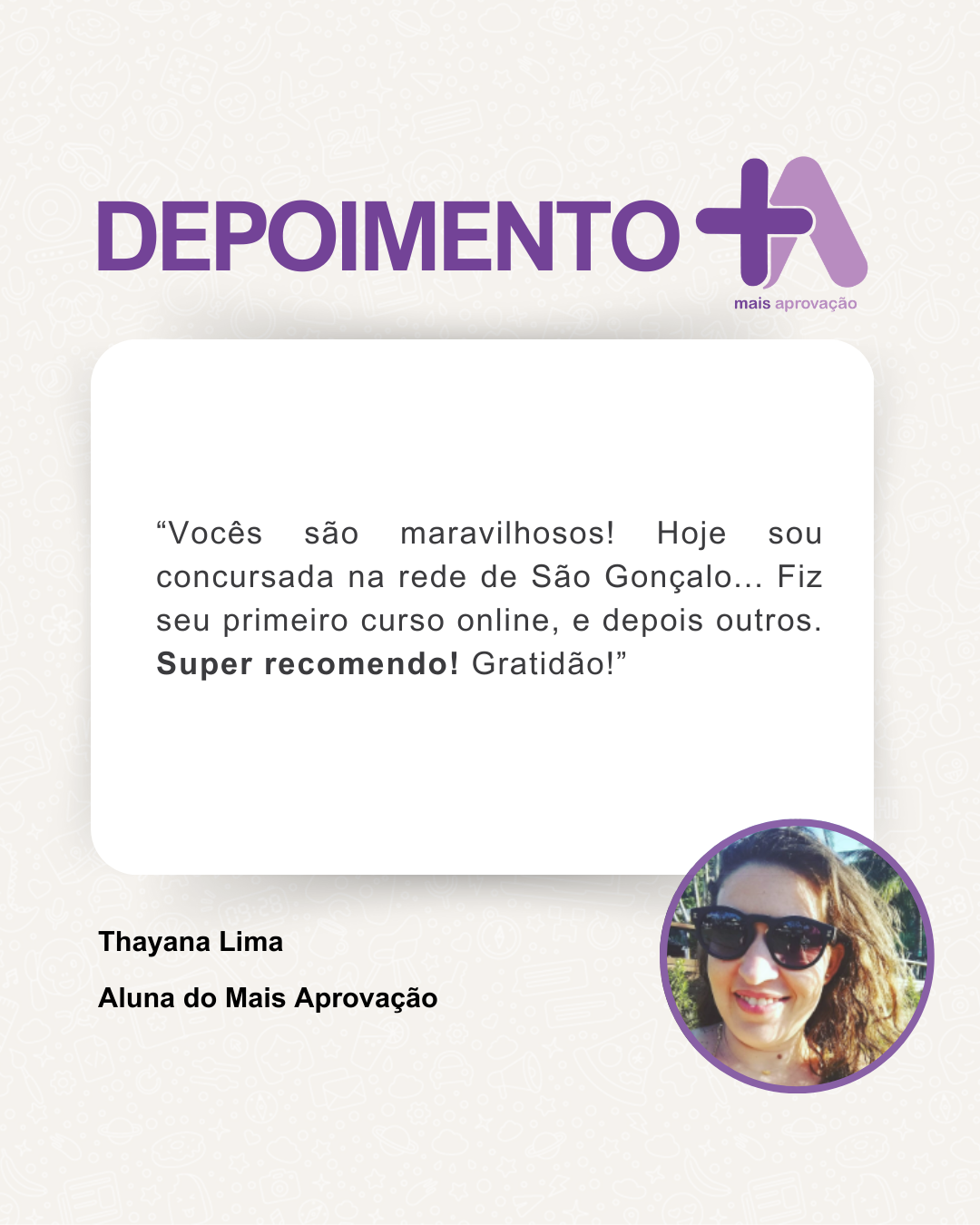 Depoimento - Thayana Lima
