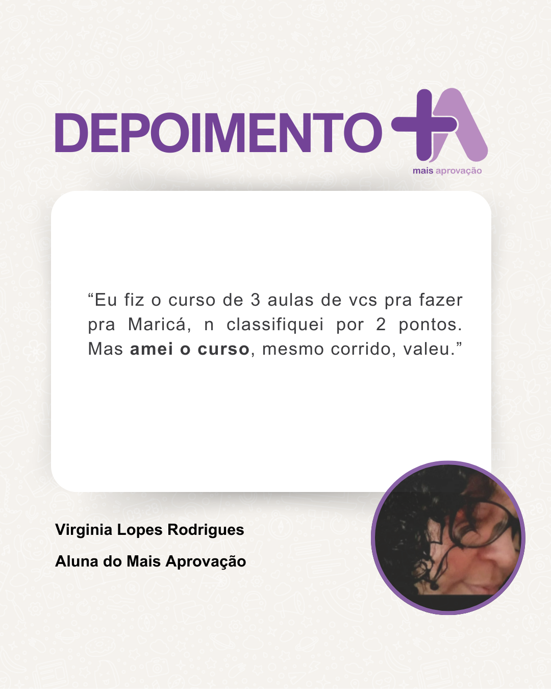 Depoimento - Virginia Lopes Rodrigues