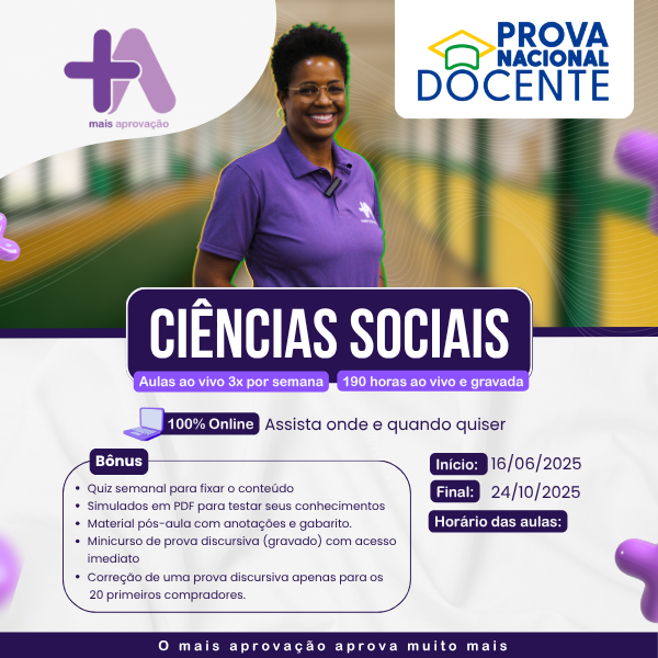 Imagem do Curso - +Aprovação PND – Licenciatura em Ciências Sociais