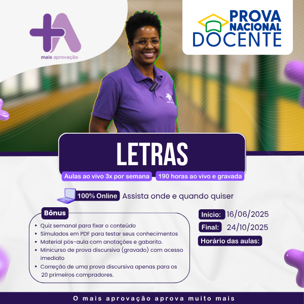 Imagem do Curso - +Aprovação PND – Licenciatura em Letras