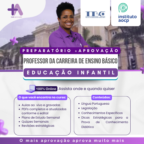 Imagem do Curso - +Aprovação IBC  – Professor de Ensino Básico Educação Infantil