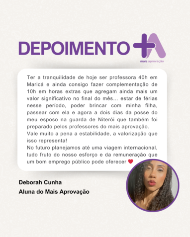 Depoimento - Deborah Cunha