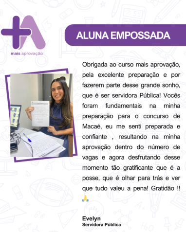 Aprovados Depoimentos - Evelyn