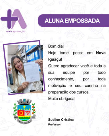 Aprovados Depoimentos - Suellen Cristina