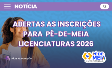 Imagem chamada para o post: Pé-de-Meia Licenciaturas 2026 abre inscrições com até 12 mil bolsas de R$ 1.050 para estudantes de licenciatura presencial. Veja critérios e como participar.