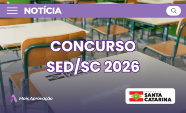Imagem chamada para o post: Concurso SED SC 2026 oferece vagas para professores com salários de até R$ 6,5 mil. Veja edital, datas, inscrições e provas