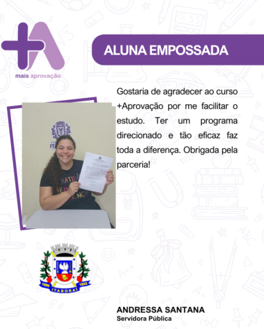Aprovados Depoimentos - Andressa Santana