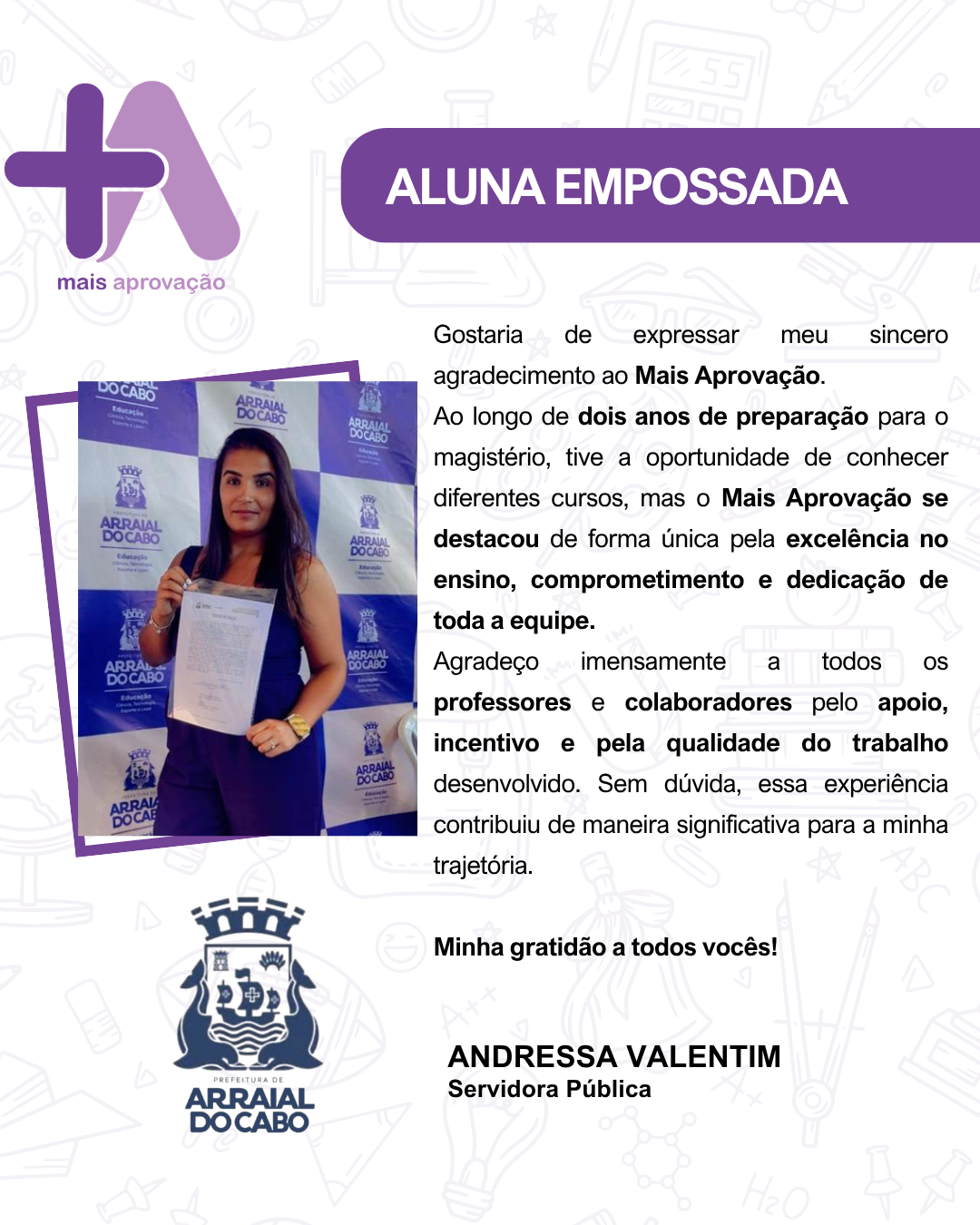 Aluno (a) - Andressa Valentim