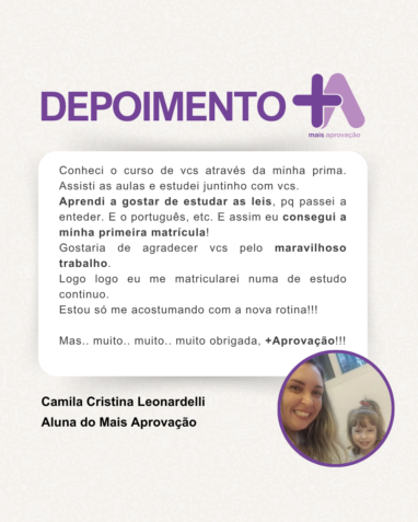 Depoimento - Camila Cristina