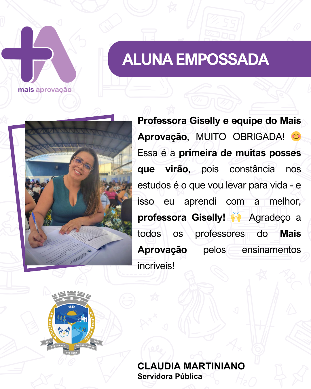 Aluno (a) - Claudia Martiniano