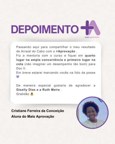 Depoimento - Cristiane Ferreira