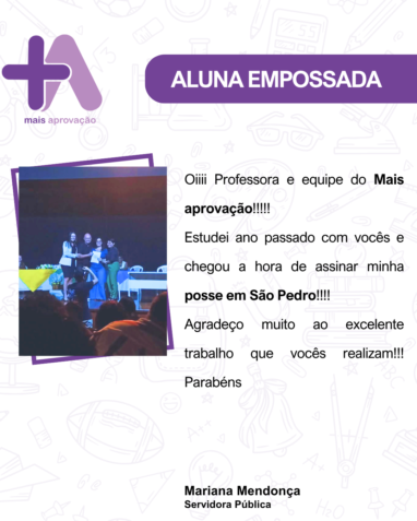 Aprovados Depoimentos - Mariana Mendonça