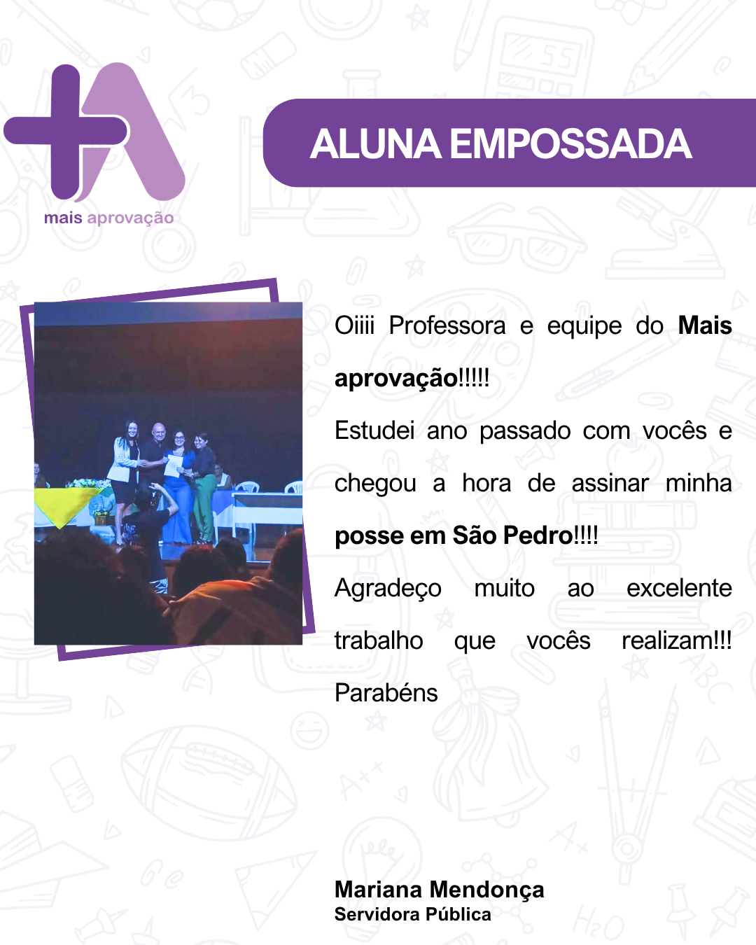 Aluno (a) - Mariana Mendonça