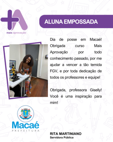 Aprovados Depoimentos - Rita Martiniano