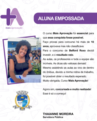 Aprovados Depoimentos - Thaianne Moreira