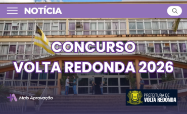 Imagem chamada para o post: Concurso Volta Redonda Educação 2026 abre inscrições com vagas para professores e salários de até R$ 1,9 mil mais benefícios
