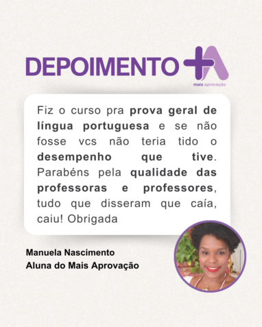 Depoimento - Manuela Nascimento
