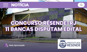 Imagem chamada para o post: Concurso Resende RJ avança e 11 bancas disputam organização do edital
