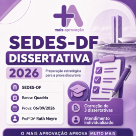 Imagem do Curso - Mentoria para SEDES-DF Dissertativa