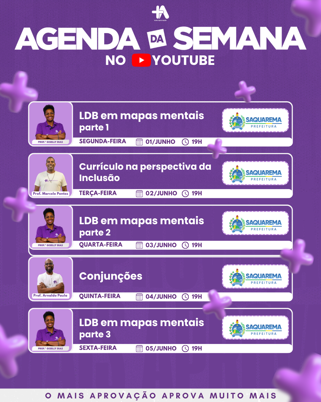 Agenda de Lives Concurso de Magistério Saquarema IBAM