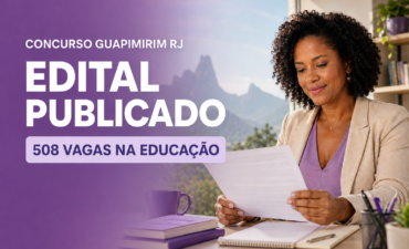Imagem chamada para o post: Concurso Guapimirim 2026: edital oferece 508 vagas na Educação